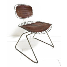 Load image into Gallery viewer, Michel Cadestin Beaubourg Chair in Galvanized Steel and Brown Leather