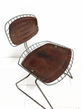 Load image into Gallery viewer, Michel Cadestin Beaubourg Chair in Galvanized Steel and Brown Leather
