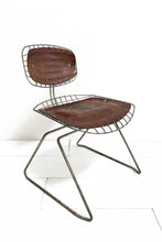 Load image into Gallery viewer, Michel Cadestin Beaubourg Chair in Galvanized Steel and Brown Leather
