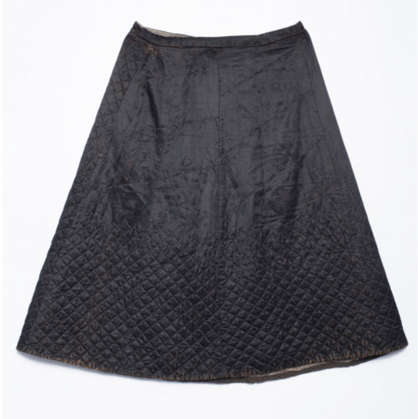 Antique Victorian skirt in black silk
